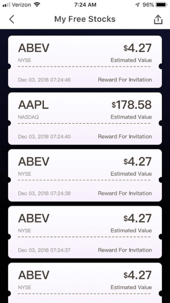 Webull Free Shares of ABEV, AAPL